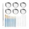 Toning Stick Plastic Model Painting 23 Pieces Paint Plate Painting Tools Set Universal Tool Kit for Hobby Suitable for Beginners and Advanced