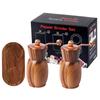 Manual Pepper Grinder,Hand-Cranked Grinder,Acacia Wood Body,Metal Handle,Ceramic Blades,Retro Salt Mill,Kitchen Spice Crusher