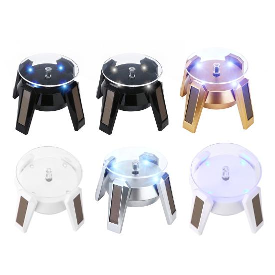 Airship UFO Rotating Display Stand 360 Degrees Solar Dual Use Automatic Turntable for Showcase
