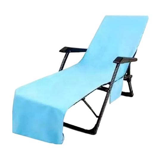 Beach Chair Cover with Side Pockets Absorbent Lounge Chair Cover Quick Dry Towel Chair Cover for Sun Lounger Pool Sunbathing Garden Beach