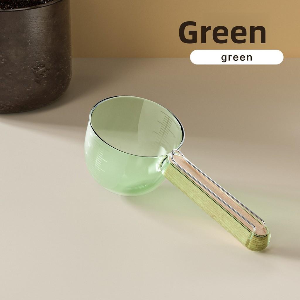 

Transparent Plastic Rice Spoon With Seal Clip For Home Kitchen And Food Storage зелений