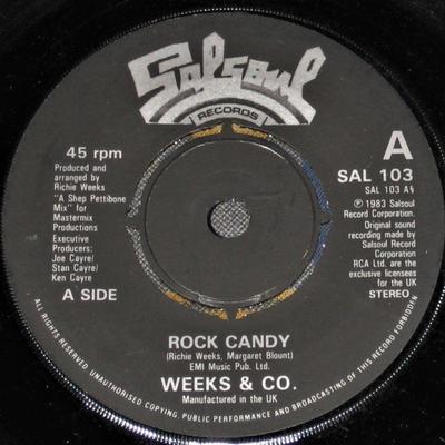 7inch Record WEEKS & CO. - Rock Candy  SAL103 Salsoul Records 1983 UK Soul/Funk Used