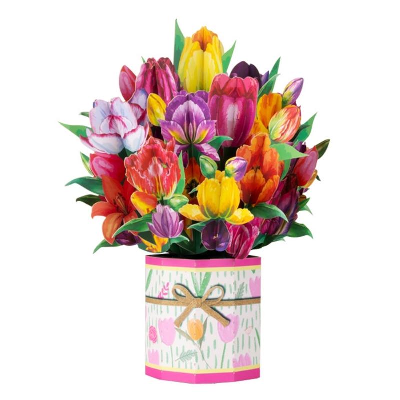 Festives Butterfly Display Table Cards Happy Mother Day Cards 3D Blessing Card X3UC