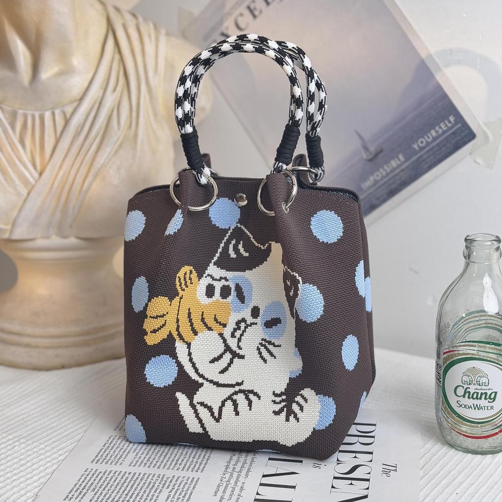 2025 Knitted Hollow-out Flower Handbag: Versatile, Large Capacity, Stylish Souvenir Gift