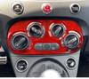 Carbon Fiber AC Switch Frame Sticker for Fiat 500 Interior
