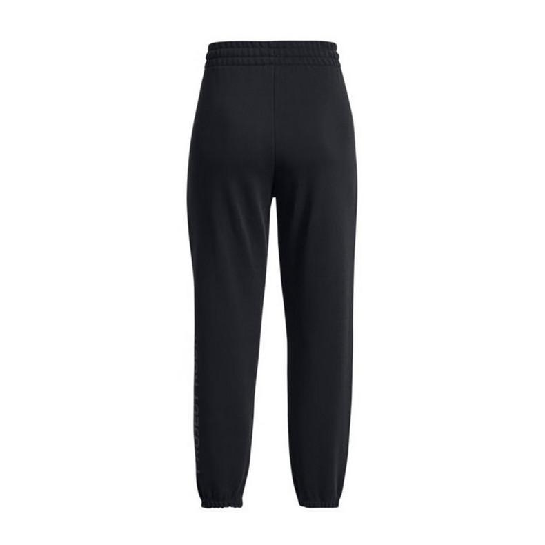 Under Armour Pjt Rock Hw Terry Pants Solid Color Drawstring Cuffed Knit Sports Pants Women Pants Black 1380196-001