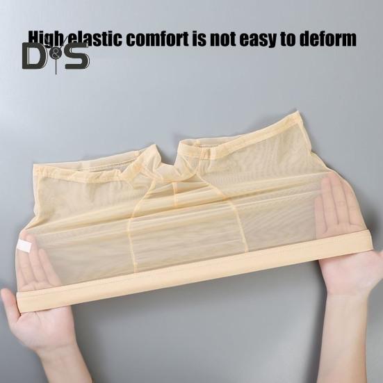 Herren Boxershorts Sommer Ultradünne Perspektive Mesh Garn Shorts Slips Mittelhoher U-Konvexer Sexy Slip