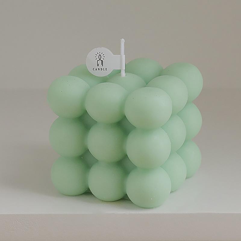 INS Rubik's Cube Aromatherapy Candle Home Fragrance Geometric Shape Ornament Creative Photography Ornament Lasting Flavor