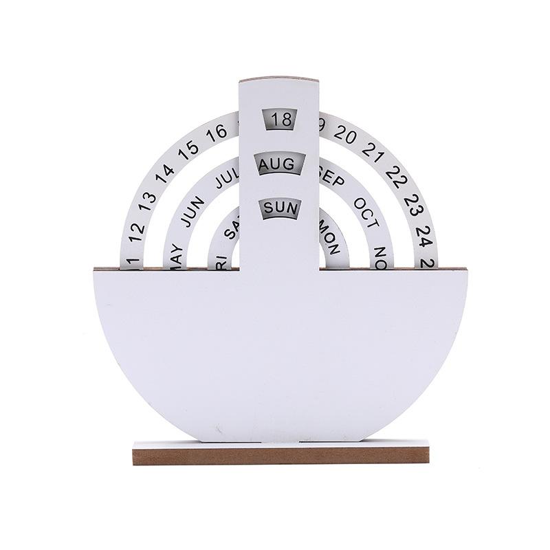 New, Creative Wooden Perpetual Calendar, Home Use, Parent-child Hand Drawn, Desktop Decoration, Decorative Calendar, Home Decoration