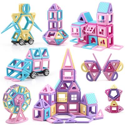 AMYCOOL Magnetblöcke, 128 Stück, Magnetspielzeug, Magnetspielzeug, Lernspielzeug, Macaron-Farbbausteine, 3D-Puzzle, Kinder, Lernspielzeug für Jungen