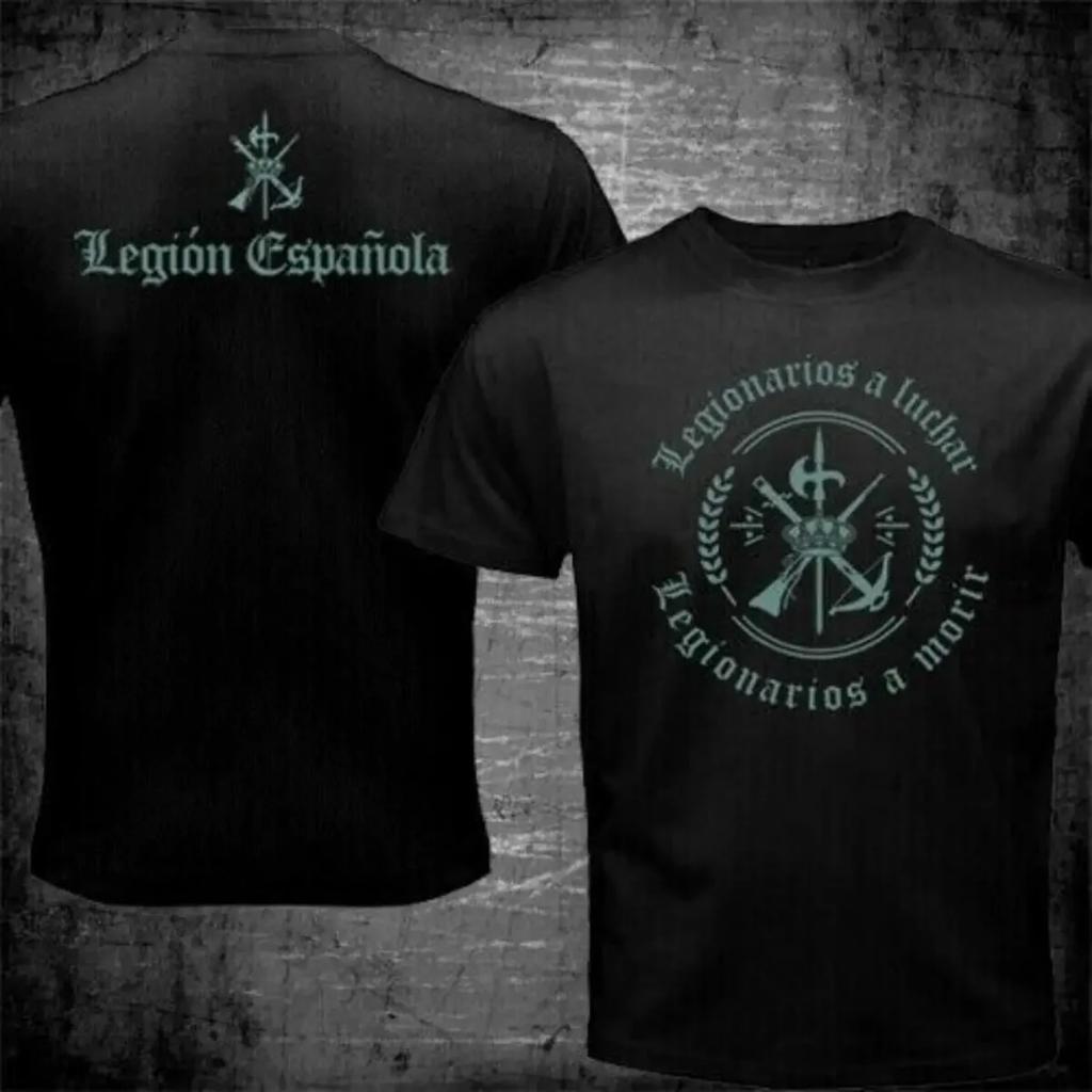 Legion Espanola Cotton TShirt Military Tactical Casual Vintage Style For Men