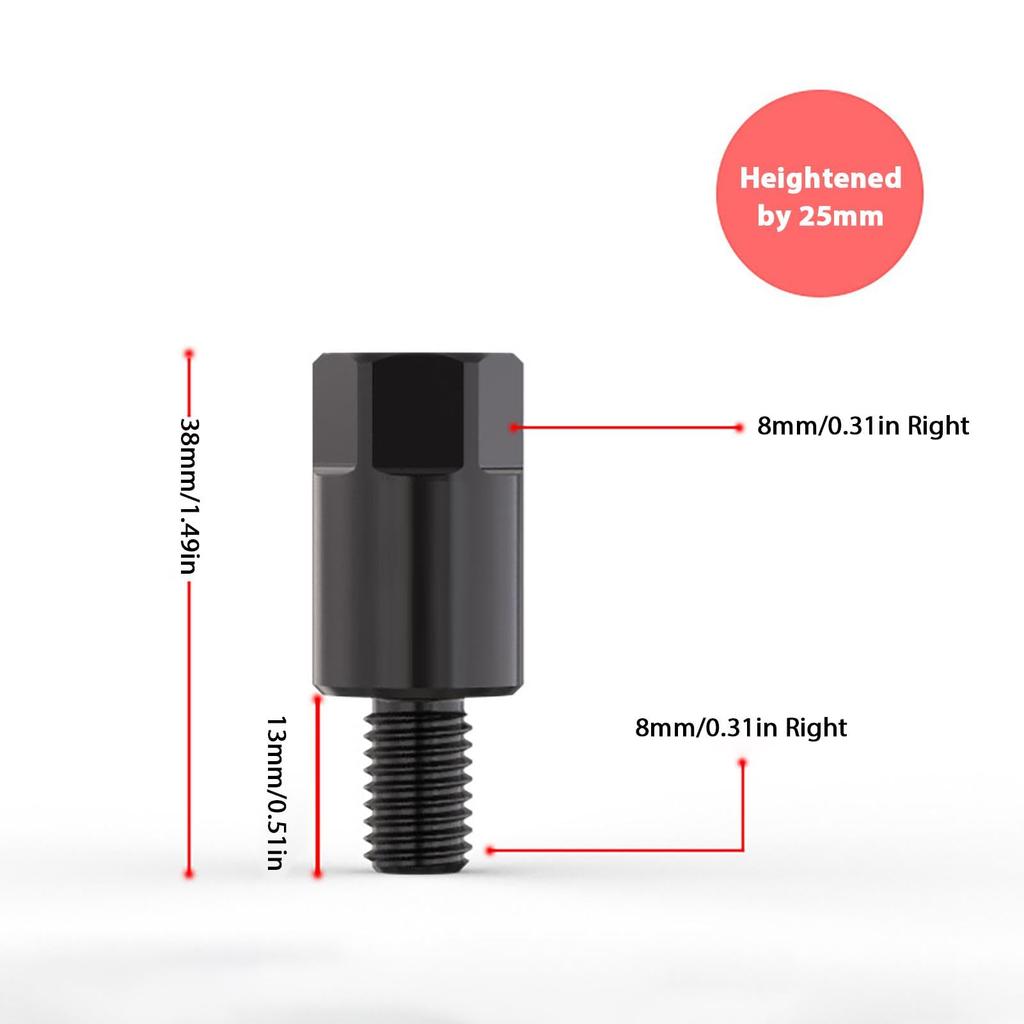 Motorcycle Mirror Screw, Motorcycle Mirror Mount Adapter - 1PC Electric Car Rearview Mirror and