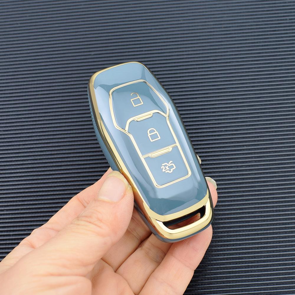 TPU Car Remote Key Fob Shell Cover Case for Ford F-150 Mondeo C S-Max Explorer Ranger 2015 2016 2017 2018 Car Styling