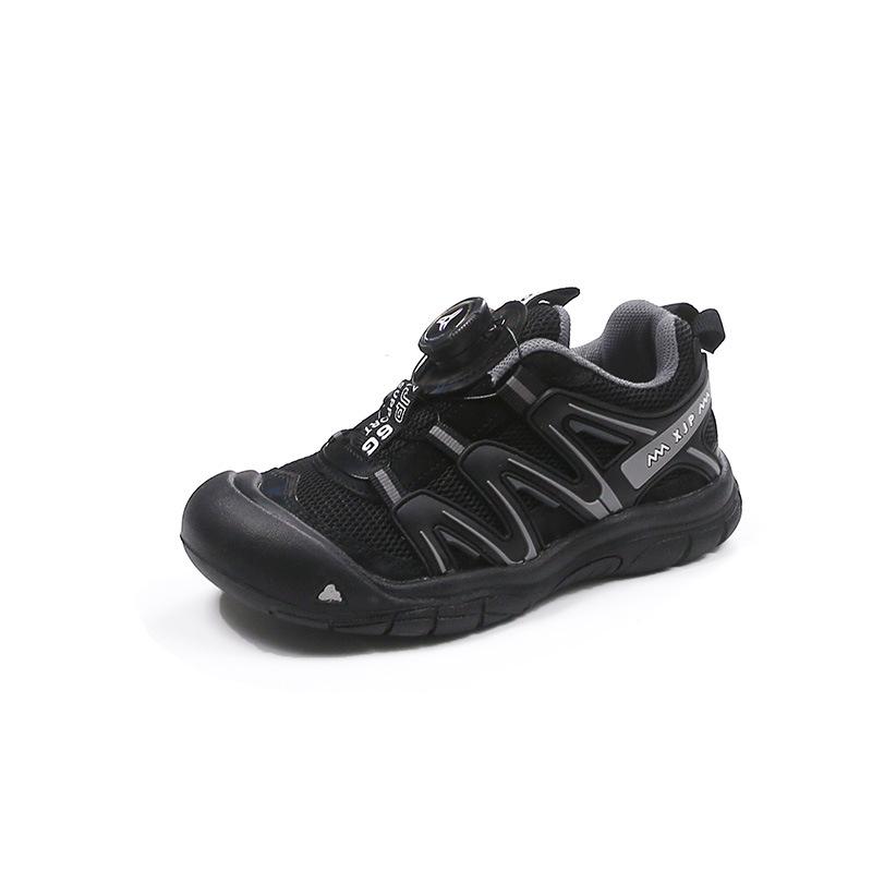 

Boys shoes 2025 new summer children s button little white mesh shoes mesh breathable sports dad shoes student running 25 чёрный