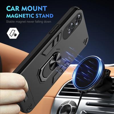 Shockproof  Armor Case for OPPO Reno 11F 10 8T 7Z 6 Lite A60 A59 A79 A78 A98 A58 A18 A38 A17 A16 A96 4G 5G Magnetic Stand Cover