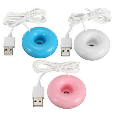 Přenosný Donut Tvar USB Ultrazvukový zvlhčovač vzduchu Čistička vzduchu Aroma Difuzér Rozprašovač Aromaterapie