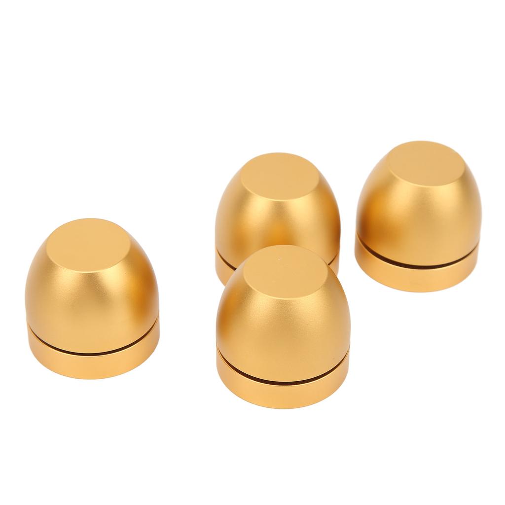 Speaker Isolation Stand Feet Set Aluminum Alloy Amplifier Base Pads Audio Shock Absorption Pads Gold