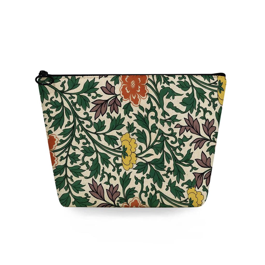 Women Flower Print Cosmetic Bag Toiletries Organize Travel Storage Case 6741 KTB