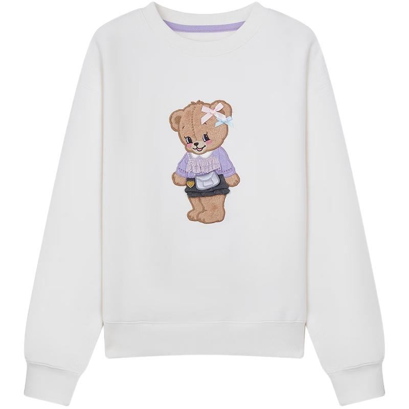 Teenie Weenie Cute Bear Embroidered Round Neck Sweatshirt S