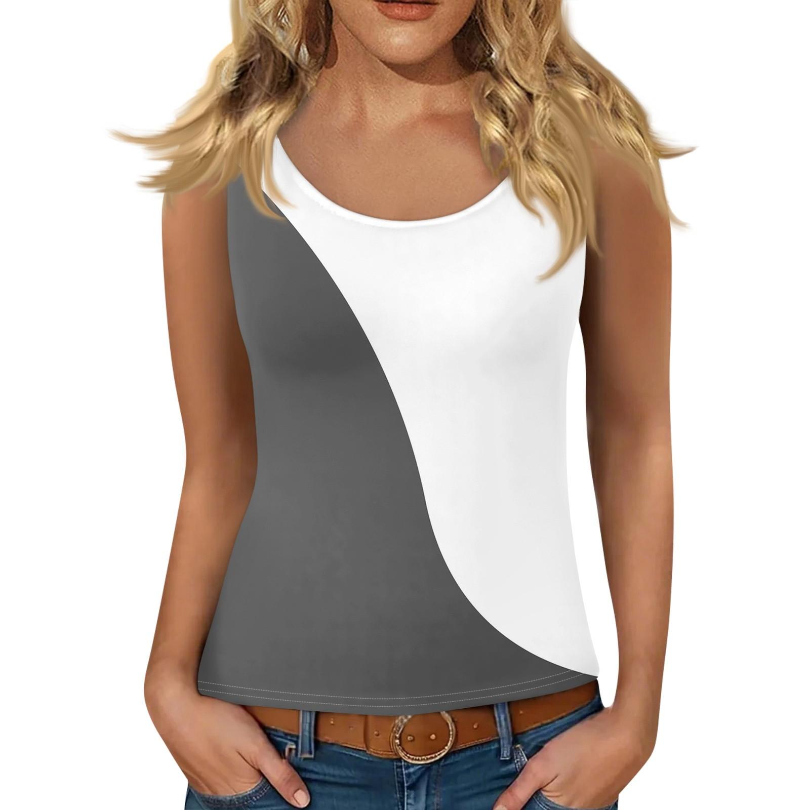 

Женский жилет без рукавов с глубоким вырезом, футболка с U-образным вырезом, подтяжки XXXL