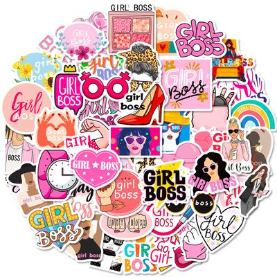 50 New Products Girl Boss Cute Style Girl Personality DIY Decorative Stickers Waterproof Gum Stickers