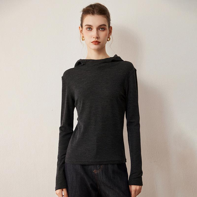 Women's High-Quality Imitation Wool Base Layer Hoodie for Autumn/Winter