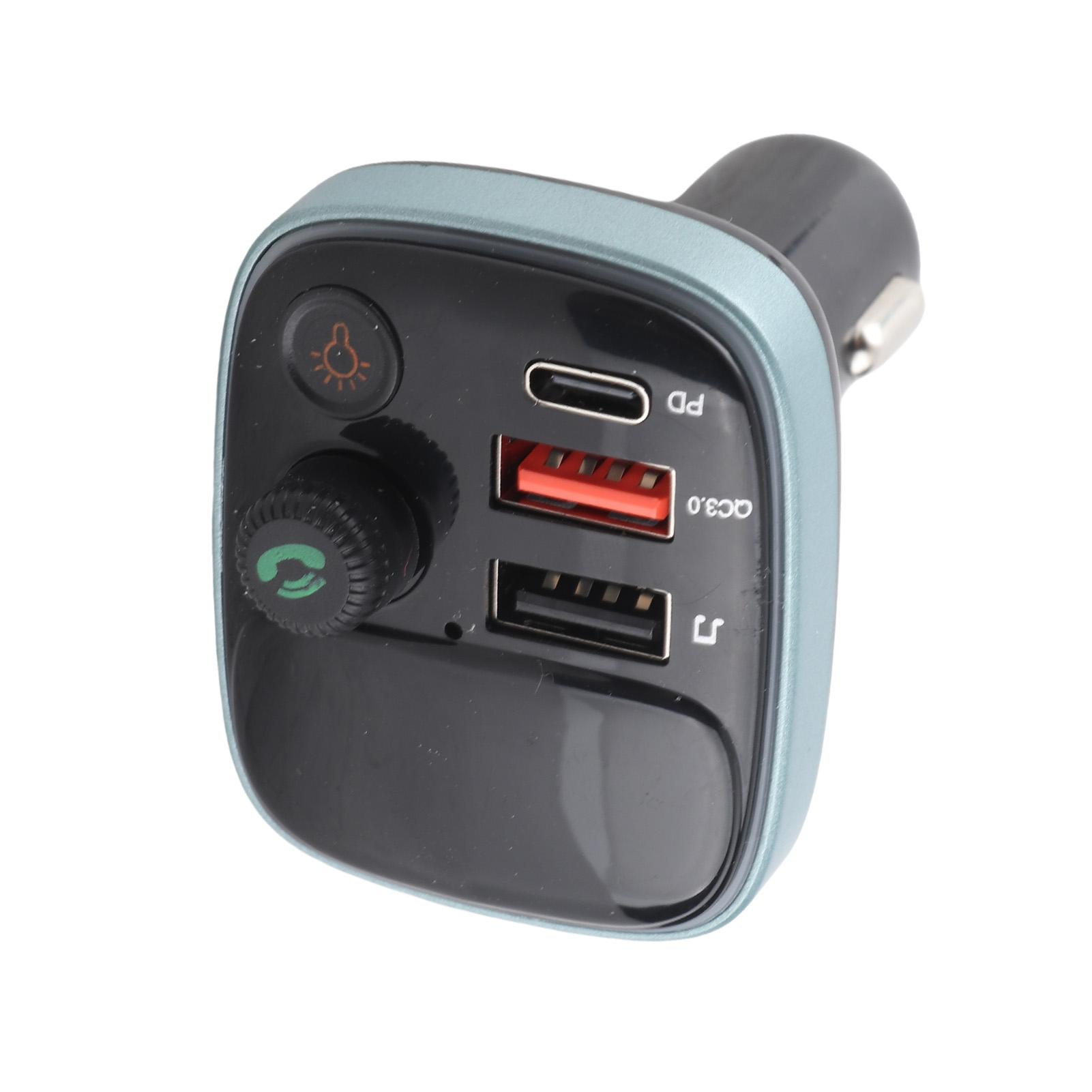 

Car Bluetooth Adapter TYPE C USB Fast Charger MP3 Player Radio Transmitter Calling Cigar Lighter