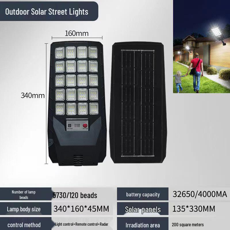 Waterproof Solar Street Light with Motion Sensor for Outdoor Energy-Saving Lighting