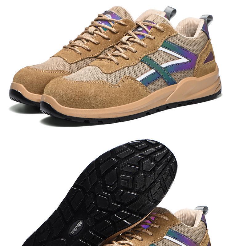 Men's Breathable Anti-Odor Steel Toe Electrician Work Shoes, Anti-Smash, Anti-Puncture, Non-Slip, Insulated up to 6KV, Soft Sole.