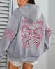 Fresh Butterfly Print Women's Hooded Sweatshirt - Autumn Loose Casual Fleece Pullover with Pockets.