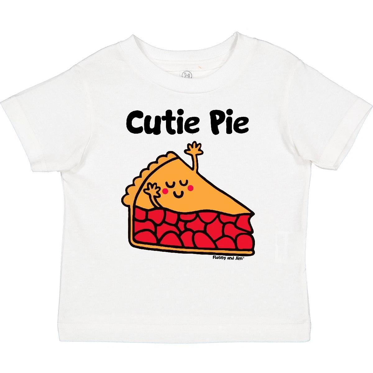 Inktastic Cutie Pie Toddler kids boys T-Shirt Cute Kids Youth Cherry Big Brother Gifts Pun 100