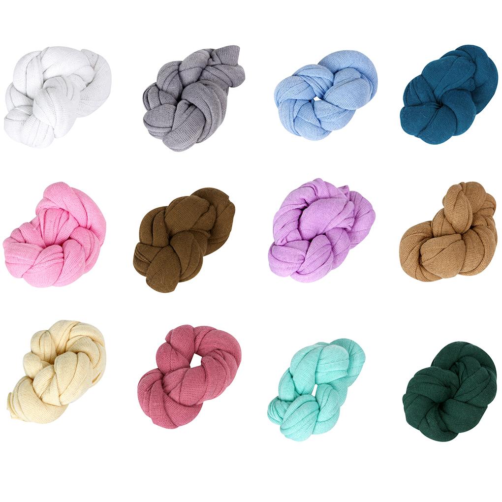 Newborn Stretch Knit Solid Wrap Baby Photography Props Blanket Infant Photo