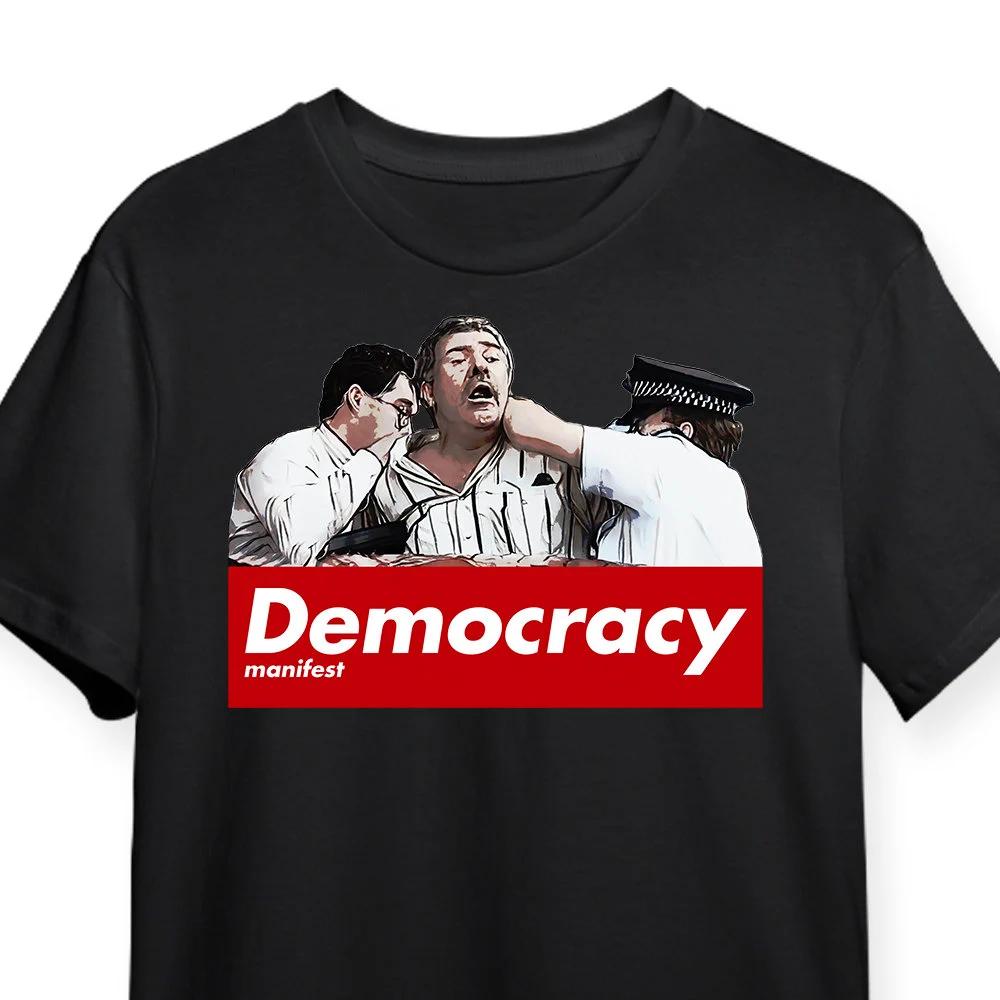 This Is Democracy Manifest ICONIC T Shirt Funny Summer Mens and Womens Loose and Breathable Tshirt Top
