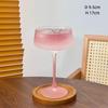 Bicchiere da Cocktail Rosa Francese, Elegante Bicchiere da Martini ad Alto Gambo, Bicchieri Estetici per Vino e Bevande Miste