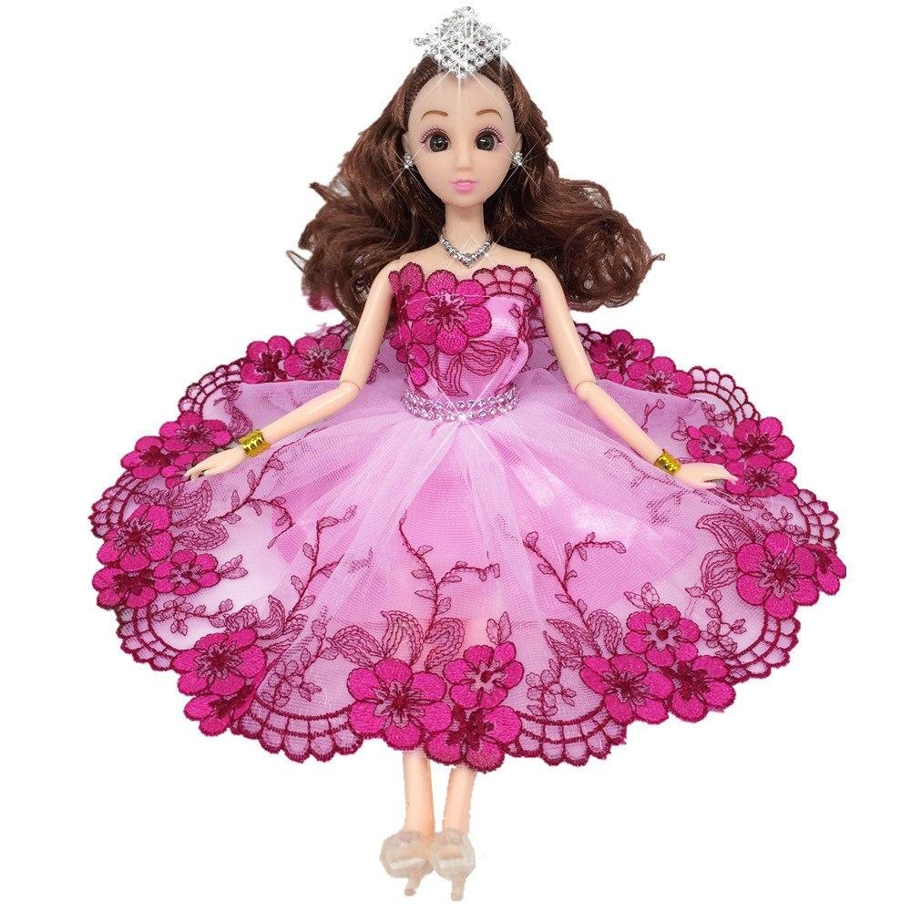 

Пышное платье для Барби розовый