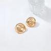 ZA Retro European Hammered Geometric Round Earrings: High-End, Simple, Unique Women's Fashion