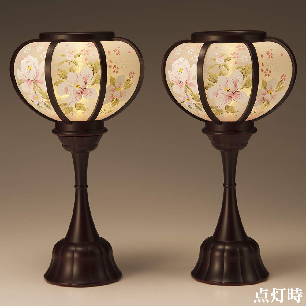 Buddhist altar shop Takita Shoten Bon lantern Mini lantern Honoka LED cordless 6532 Height 27 cm x Width 15 cm Standing lantern with certificate