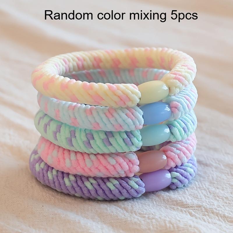 

5pcs Women s Colored Hair Ties, Hair Accessories, Fresh & Durability, Hair Tie, Elastic Hair Bands, Ice Cream Color Hair Band