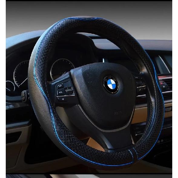 Universal 38cm Car Steering Wheel Cover Leather Braid For Steering Wheel Cowhide Car Steering Wheel Wrap