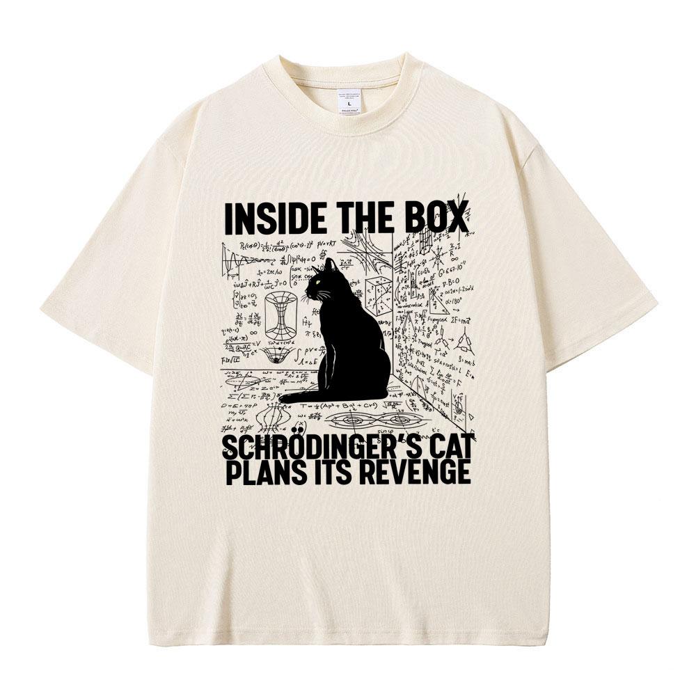Limited Schrodinger Cat Lovers Funny Meme Tshirt Women Casual Cotton Vintage Streetwear Unisex Crewneck Tshirts S