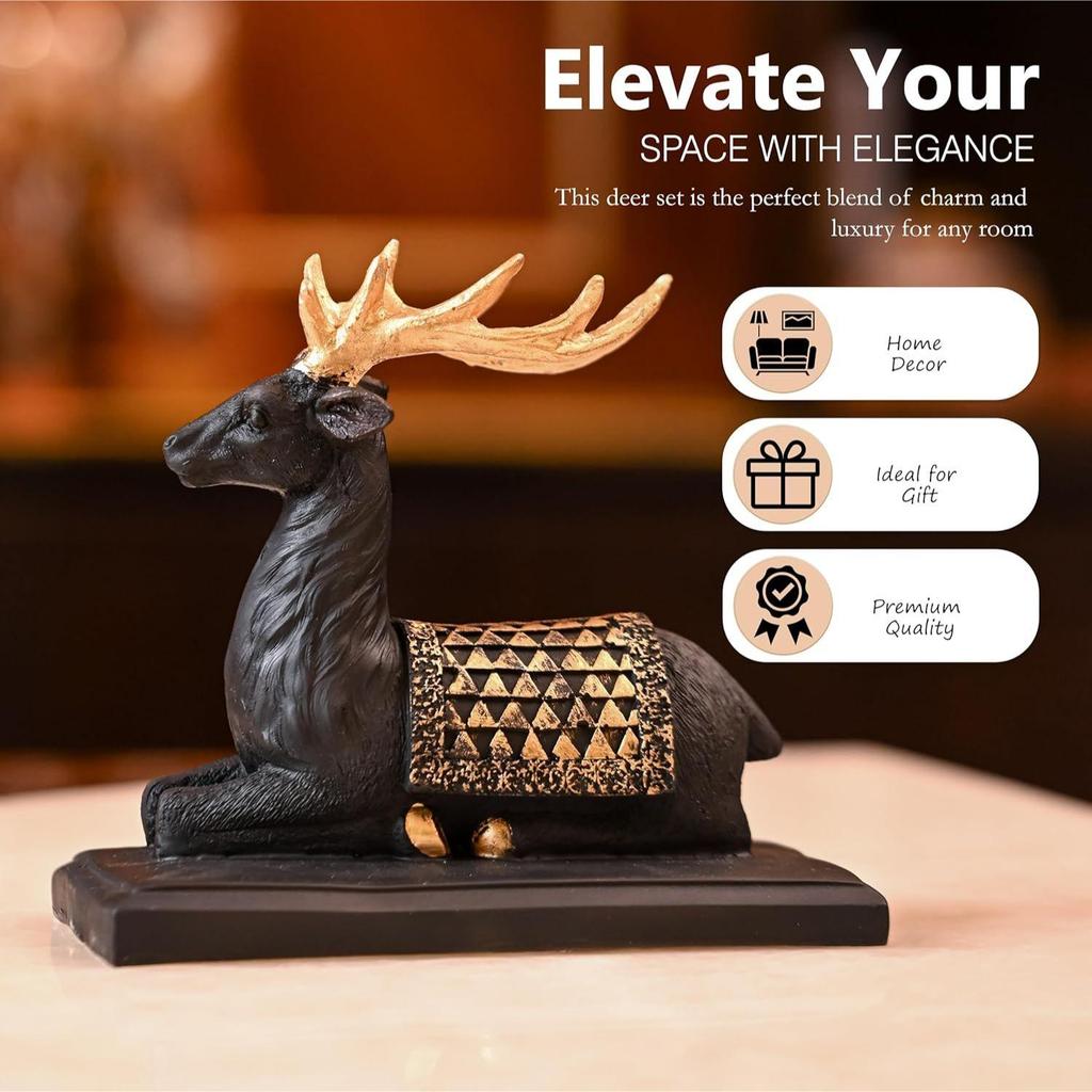 Anmutige Hirsch-Dekofigur für Ihr Wohnzimmer, Büro und Ihren Flur: Eine atemberaubende Mischung aus der Eleganz der Natur und ruhiger Gelassenheit