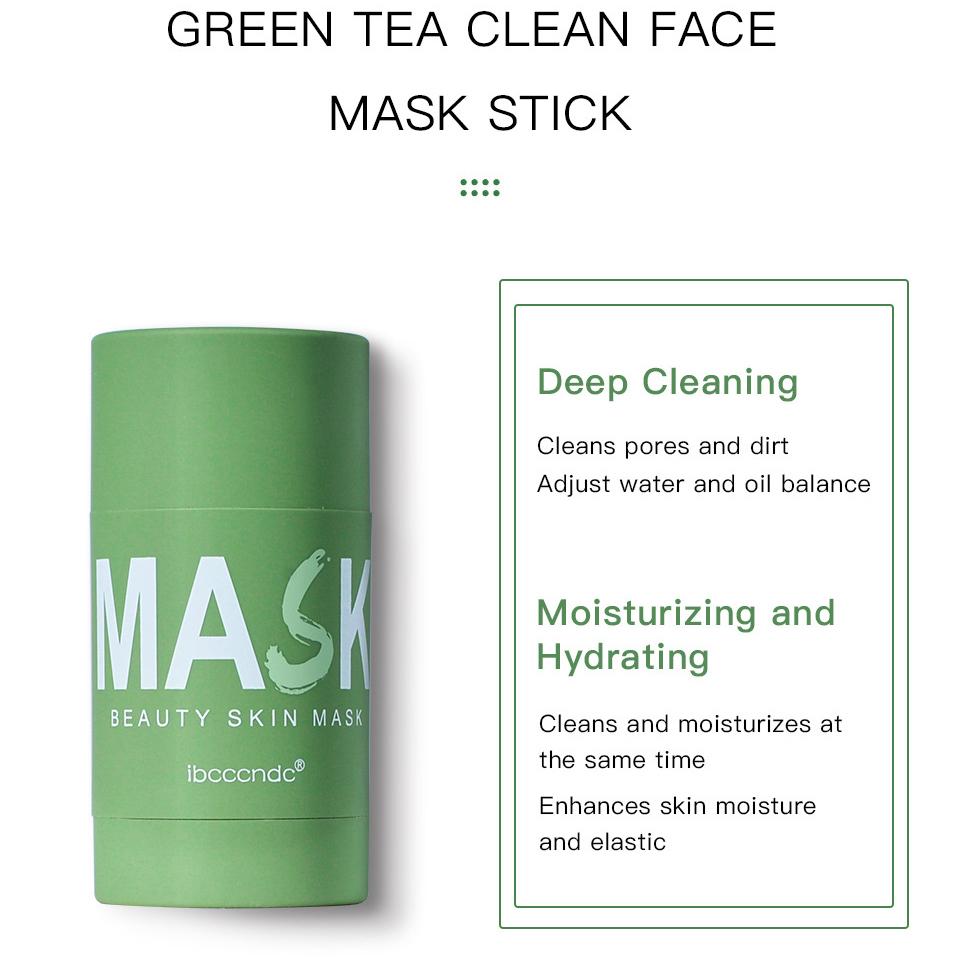 Green Tea Smear-on Solid Mask Cleans Dead Skin Improves Skin Condition Rejuvenates Skin Refreshes Facial Cleansing Mask