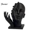Artistic Tension Sculpture Abstract Broken Face Art Sculpture, Nordic Minimalist Plastic Statue, 3D Printed Deconstructive Ornament for Living
