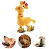 Dog Plush Toy Puppy Chewing Woven Rope Flannel Giraffe Shape Safe Cute for Pet Teeth Cleaning