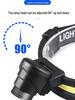 USB Rechargeable Dual Light Source Waterproof Headlamp for Night Fishing