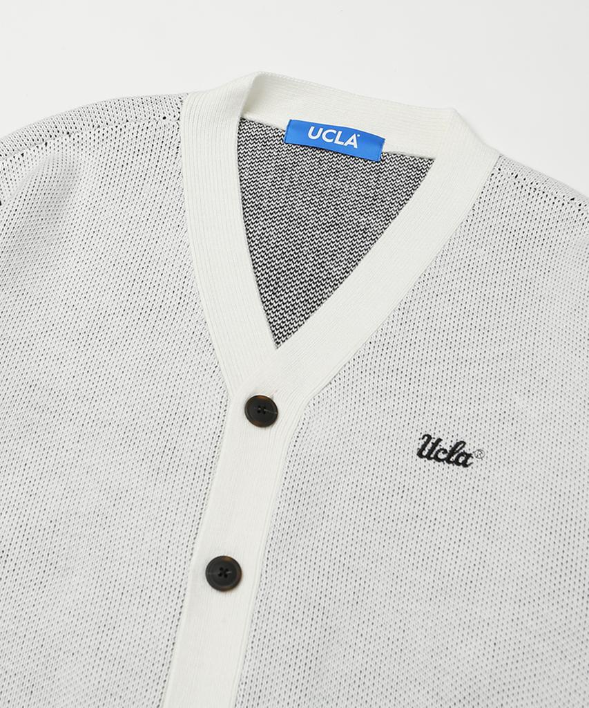 Ucla Men'S Sporty Color Block Oversized Cardigan [Ivory](Ua1Gd01_22)