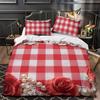 3D Digital Printing Bedding Two Or Three-Piece Valentine'S Day Flower Series Polyester Quilt Set