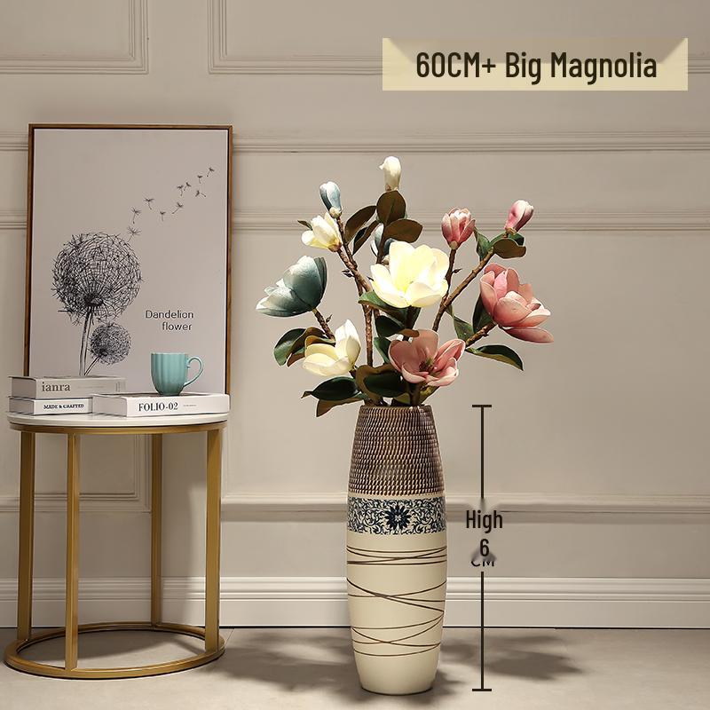 Large European-Chinese Ceramic Floor Vase for Home and Living Room Floral Decor