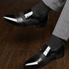 Men Dress Shoes Slip on Oxfords Classic Business Leather Shoes Breathable Plus Size Office Loafers  Pointed Toe Men Shoes