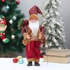 Christmas Display Standing Santa Claus Figurine Doll For Home Decoration Window